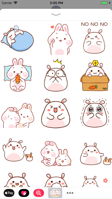 Emulate iPhone app Bunny Couple Animated Stickers using MyAndroid Emulate iPhone app Bunny Couple Animated Stickers using MyAndroid