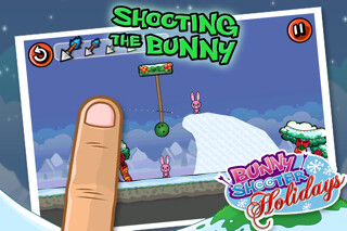 Emulate iPhone app Bunny Shooter Christmas - a Free Game by the Best, Cool & Fun Games using MyAndroid