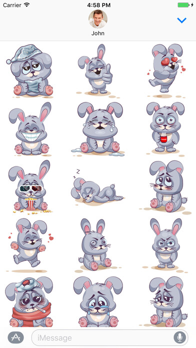Emulate iPhone app Bunny - Stickers for iMessage using MyAndroid Emulate iPhone app Bunny - Stickers for iMessage using MyAndroid