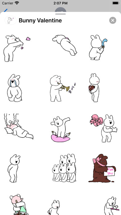 Emulate iPhone app Bunny Valentine Animated using MyAndroid