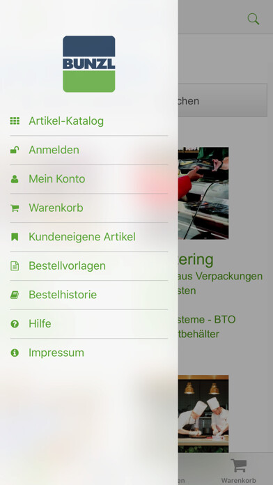 Emulate iPhone app Bunzl DE using MyAndroid Emulate iPhone app Bunzl DE using MyAndroid
