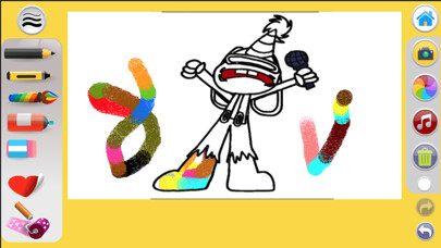 Emulate iPhone app Bunzo coloring Bunny using MyAndroid