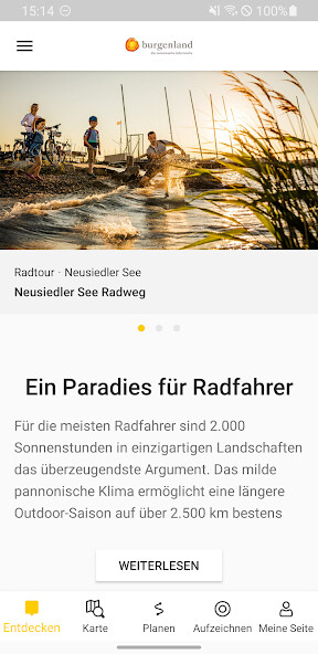 Emulate iPhone app Burgenland – Erlebnistouren using MyAndroid