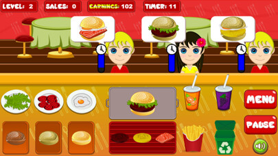 Emulate iPhone app Burger Rush: Cooking Game using MyAndroid Emulate iPhone app Burger Rush: Cooking Game using MyAndroid