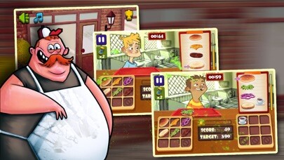 Emulate iPhone app Burger Shop Mania using MyAndroid