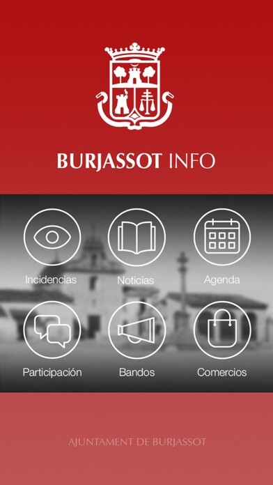 Emulate iPhone app Burjassot Info using MyAndroid