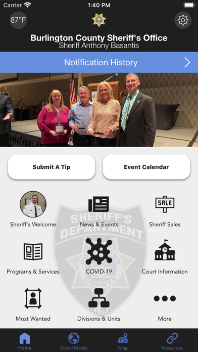 Run android online APK Burlington County Sheriff NJ from MyAndroid or emulate Burlington County Sheriff NJ using MyAndroid