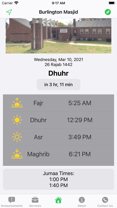 Emulate iPhone app Burlington Masjid using MyAndroid Emulate iPhone app Burlington Masjid using MyAndroid