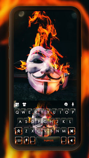 Run android online APK Burning Anonymous Keyboard Background from MyAndroid or emulate Burning Anonymous Keyboard Background using MyAndroid