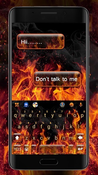Emulate Android APK Burning Fire Keyboard Theme