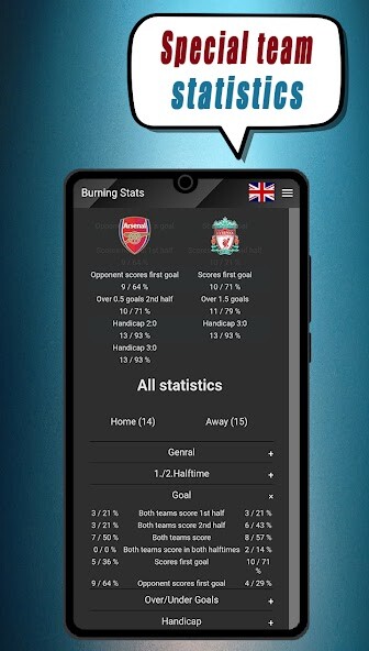 Run android online APK Burningstats soccer stats from MyAndroid or emulate Burningstats soccer stats using MyAndroid