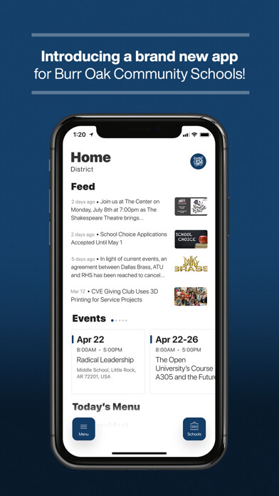 Emulate iPhone app Burr-Oak Community Schools using MyAndroid Emulate iPhone app Burr-Oak Community Schools using MyAndroid