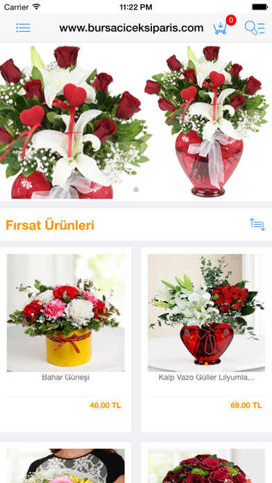 Emulate iPhone app Bursa Çiçek Siparis using MyAndroid Emulate iPhone app Bursa Çiçek Siparis using MyAndroid
