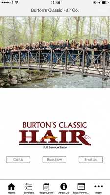 Emulate Android APK Burtons Classic Hair Co.