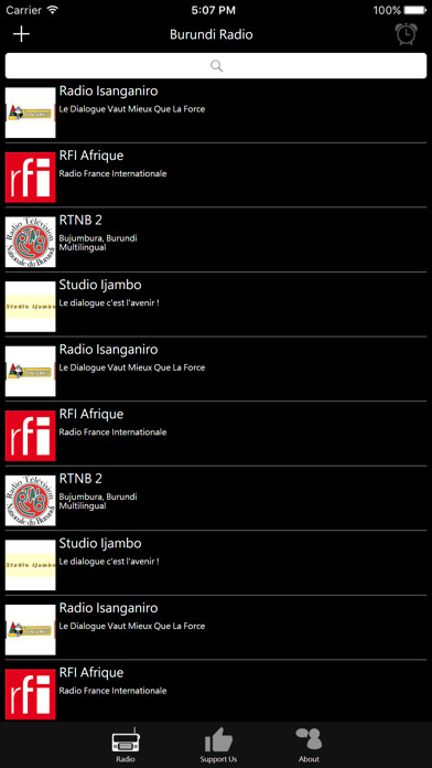 Emulate iPhone app Burundi Radio using MyAndroid
