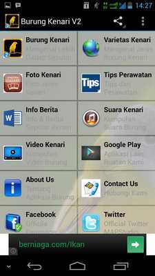 Emulate Android APK Burung Kenari V2