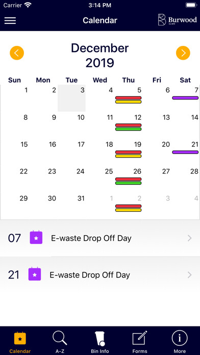 Emulate iPhone app Burwood Council Waste Info using MyAndroid Emulate iPhone app Burwood Council Waste Info using MyAndroid