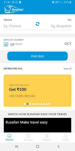 Run android online APK Busafari - Online Bus Ticket Booking from MyAndroid or emulate Busafari - Online Bus Ticket Booking using MyAndroid