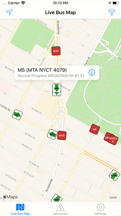 Emulate iPhone app BusBus NYC using MyAndroid