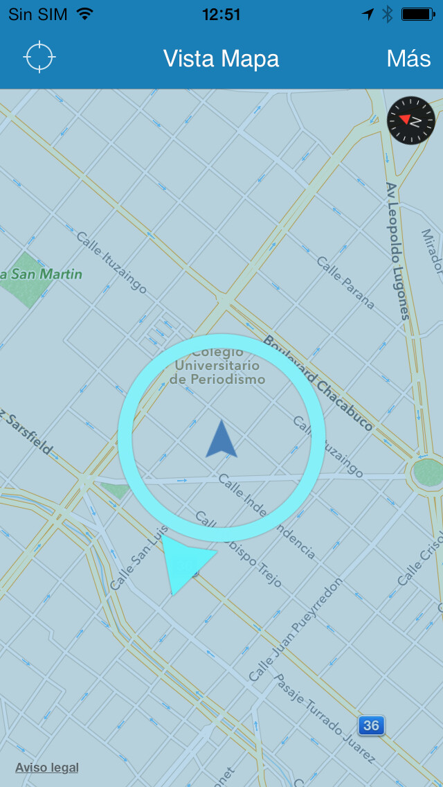 Emulate iPhone app Buscador de antenas TDA using MyAndroid