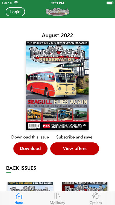 Emulate iPhone app Bus & Coach Preservation Mag using MyAndroid