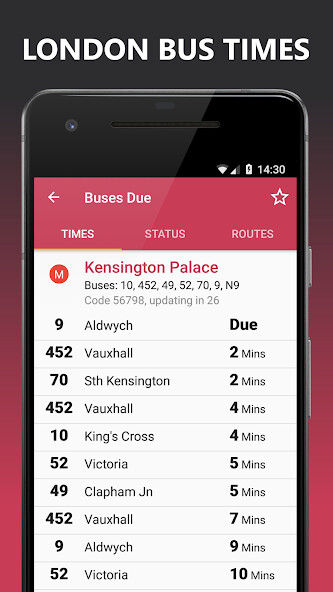 Emulate iPhone app Buses Due: London bus times using MyAndroid Emulate iPhone app Buses Due: London bus times using MyAndroid