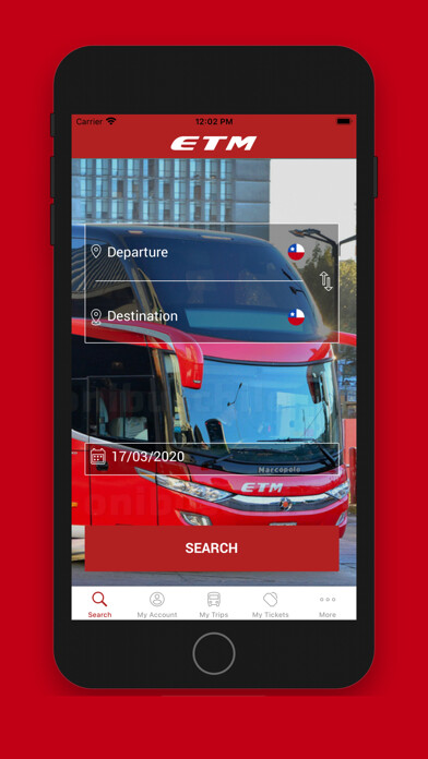 Emulate iPhone app Buses ETM using MyAndroid