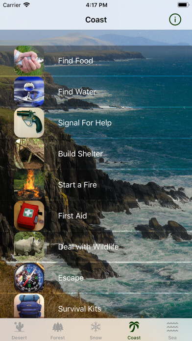 Emulate iPhone app Bushcraft using MyAndroid