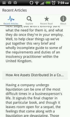 Emulate Android APK Business Article App