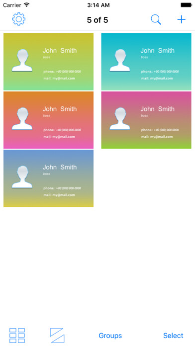 Emulate iPhone app Business Card Holder Simple using MyAndroid Emulate iPhone app Business Card Holder Simple using MyAndroid