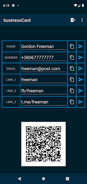 Run android online APK Business Card QR from MyAndroid or emulate Business Card QR using MyAndroid Run android online APK Business Card QR from MyAndroid or emulate Business Card QR using MyAndroid