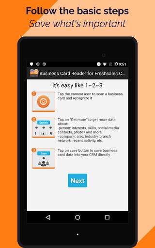 Run android online APK Business Card Reader for Freshsales CRM from MyAndroid or emulate Business Card Reader for Freshsales CRM using MyAndroid