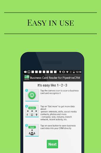 Run android online APK Business Card Reader for Pipedrive from MyAndroid or emulate Business Card Reader for Pipedrive using MyAndroid