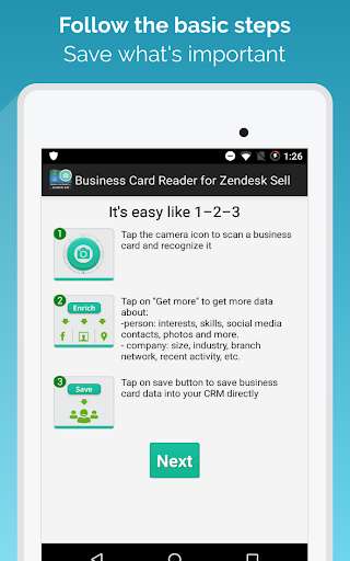 Run android online APK Business Card Reader for Zendesk Sell from MyAndroid or emulate Business Card Reader for Zendesk Sell using MyAndroid