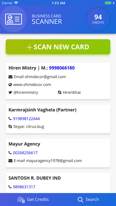 Emulate iPhone app Business Card Scanner 2 using MyAndroid Emulate iPhone app Business Card Scanner 2 using MyAndroid