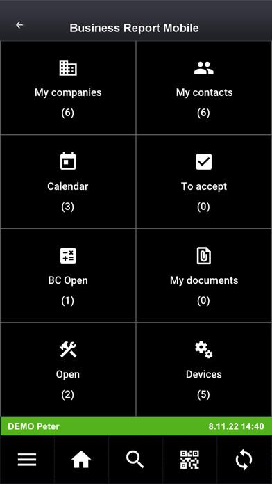 Emulate iPhone app BusinessReport Mobile CRM using MyAndroid Emulate iPhone app BusinessReport Mobile CRM using MyAndroid