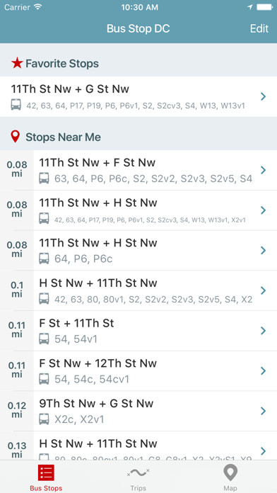 Emulate iPhone app Bus Stop DC using MyAndroid