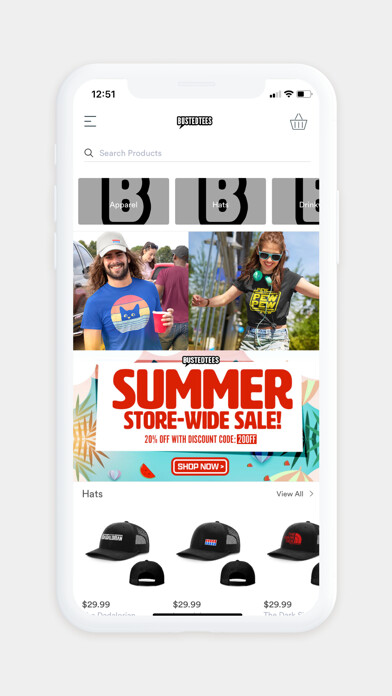 Emulate iPhone app BustedTees.com using MyAndroid Emulate iPhone app BustedTees.com using MyAndroid
