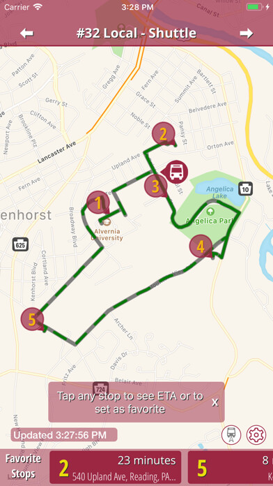 Emulate iPhone app BusWhere for Alvernia using MyAndroid
