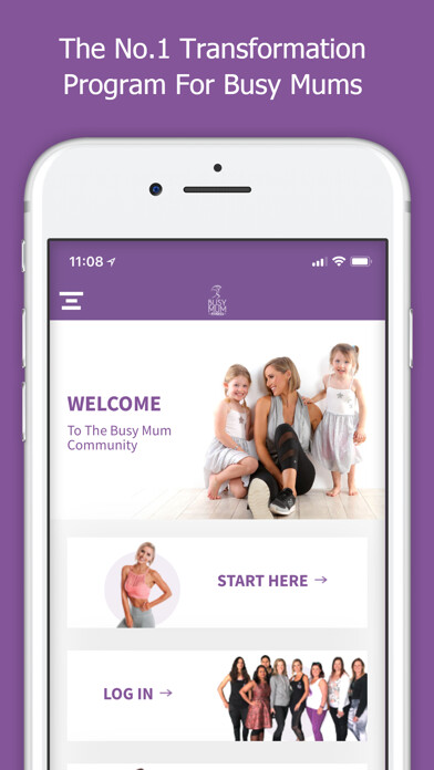 Emulate iPhone app Busy Mum Fitness using MyAndroid