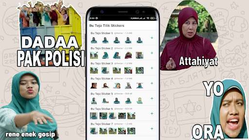 Run android online APK Bu Tejo Tilik - WAStickerApps from MyAndroid or emulate Bu Tejo Tilik - WAStickerApps using MyAndroid