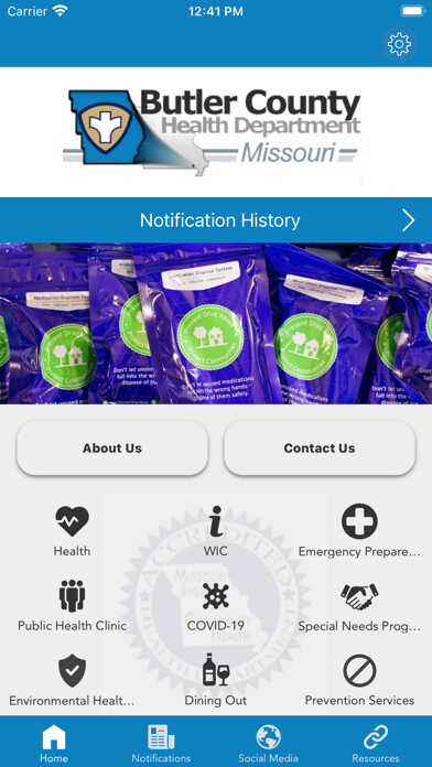 Emulate iPhone app Butler County Public Health using MyAndroid Emulate iPhone app Butler County Public Health using MyAndroid