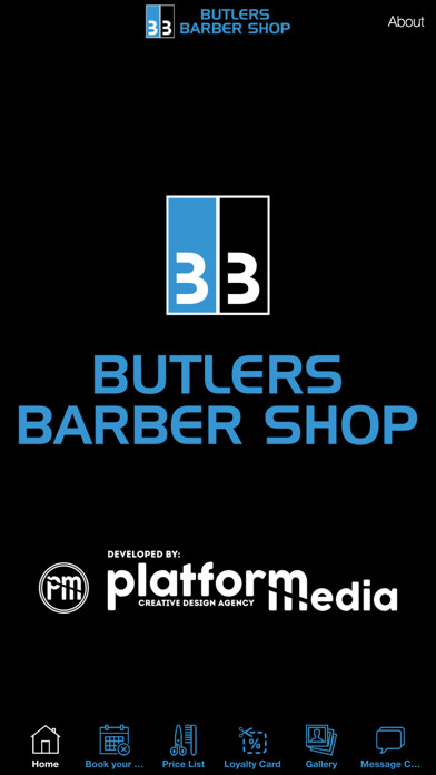 Emulate iPhone app Butlers Barber Shop using MyAndroid