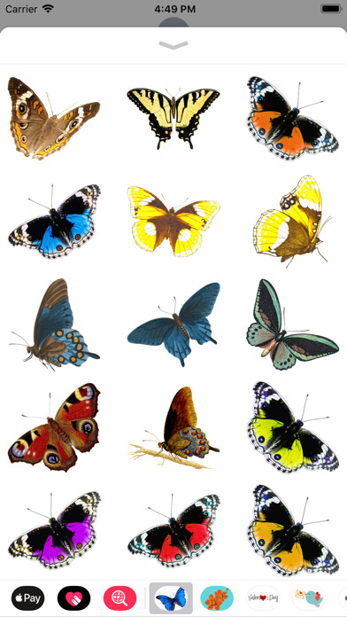 Emulate iPhone app Butterflies. The stickers using MyAndroid Emulate iPhone app Butterflies. The stickers using MyAndroid
