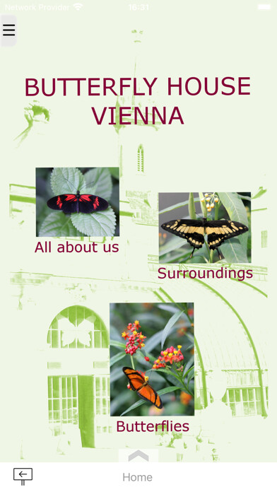Emulate iPhone app Butterfly House Vienna using MyAndroid Emulate iPhone app Butterfly House Vienna using MyAndroid