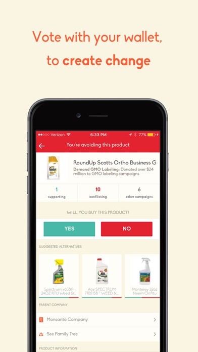 Emulate iPhone app Buycott - Barcode Scanner & QR Bar Code Scanner using MyAndroid