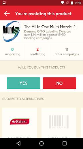 Run android online APK Buycott - Barcode Scanner Vote from MyAndroid or emulate Buycott - Barcode Scanner Vote using MyAndroid
