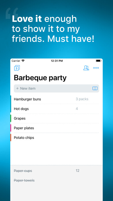 Emulate iPhone app Buy Me a Pie! - Grocery List using MyAndroid Emulate iPhone app Buy Me a Pie! - Grocery List using MyAndroid