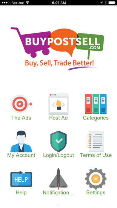 Emulate iPhone app Buy Post Sell using MyAndroid