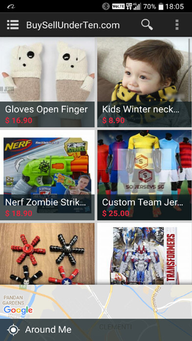 Emulate iPhone app BuySellUnderTen - Sell and Buy using MyAndroid